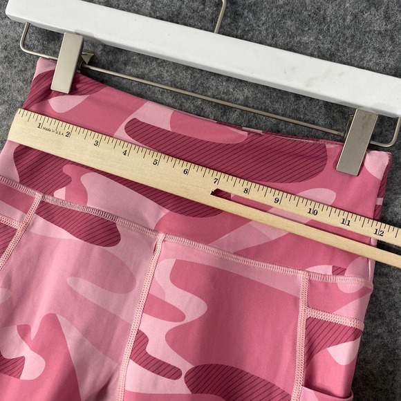Zyia Active Leggings 2 Pink Camo Light N Tight Pocket Capri - Picture 7 of 10